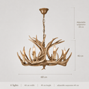 Resin Antler Chandelier, American Chalet Style — Floreo