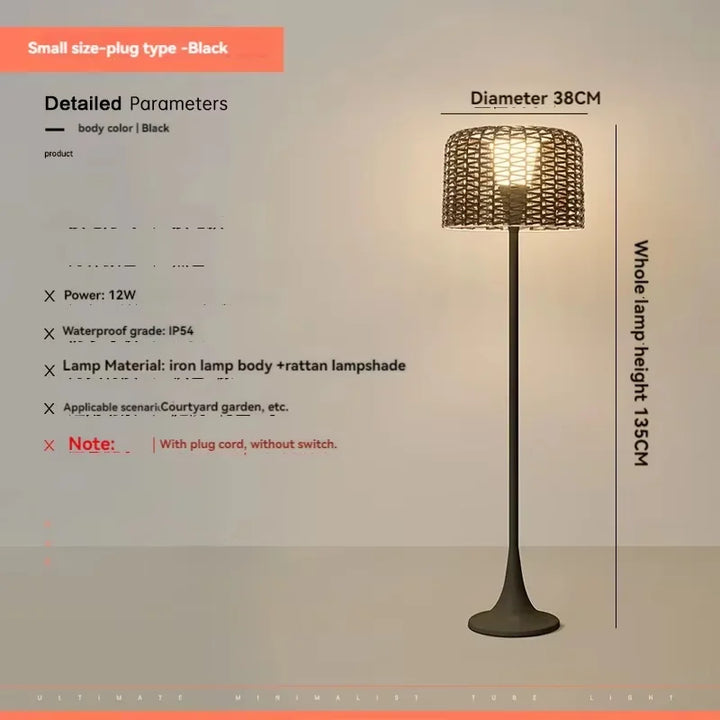 Lampe de jardin extérieur en métal tressé – Verilum