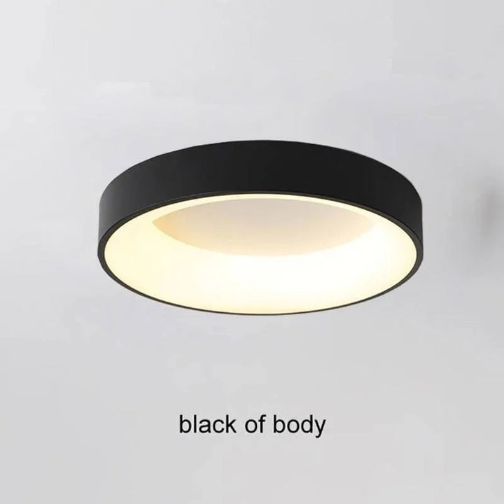 Plafonnier LED rond en métal pour salon – Ciralux