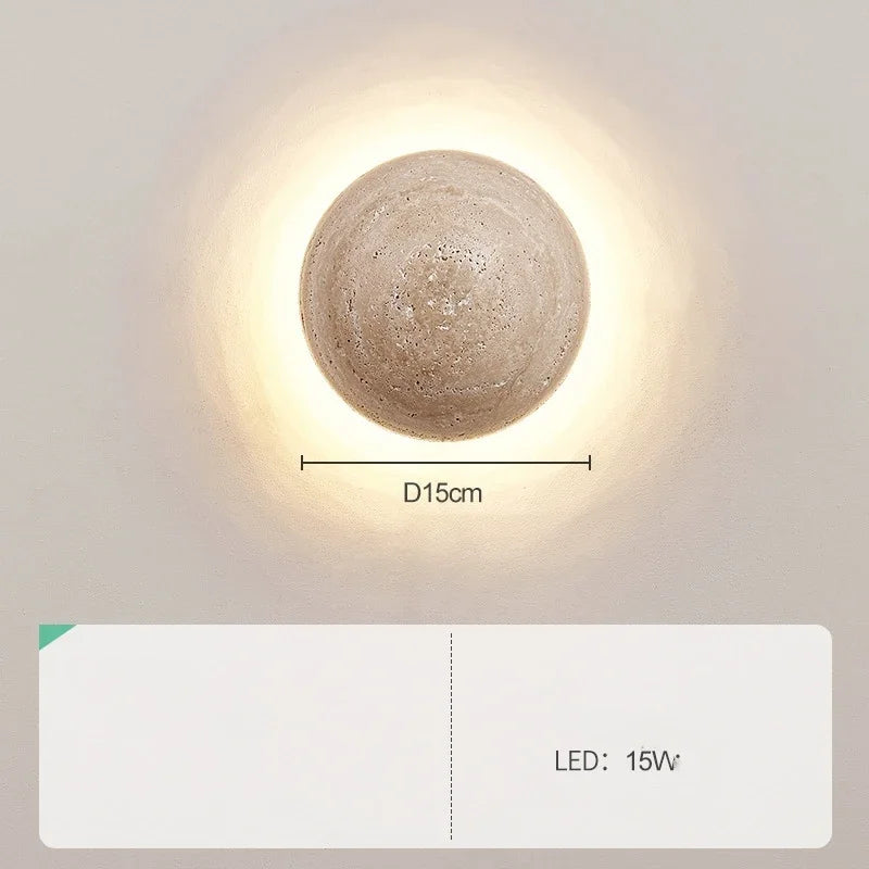 Applique murale en pierre pour salon et chambre – Serenitea