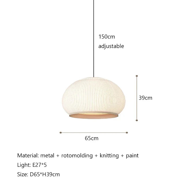 Lampe de Table Cocoon en Tissu Tressé Blanc – Alumine