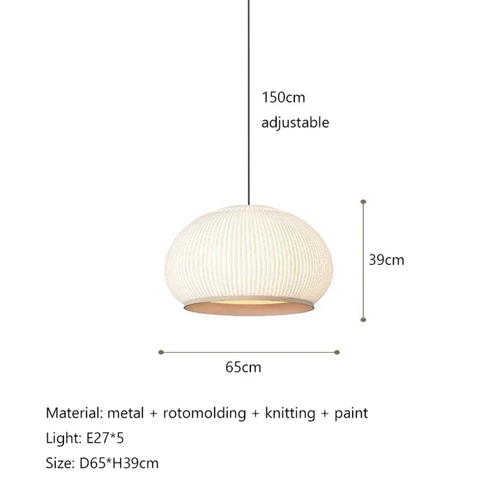 Lampe de Table Cocoon en Tissu Tressé Blanc – Alumine