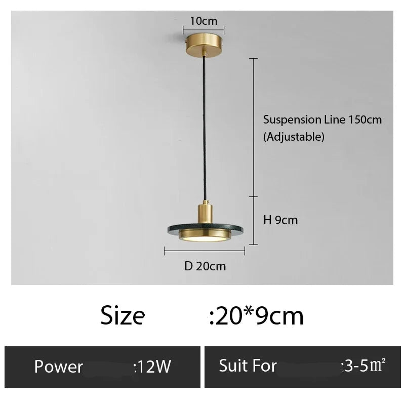 Suspension minimaliste en cuivre pour chambre – Arionelle