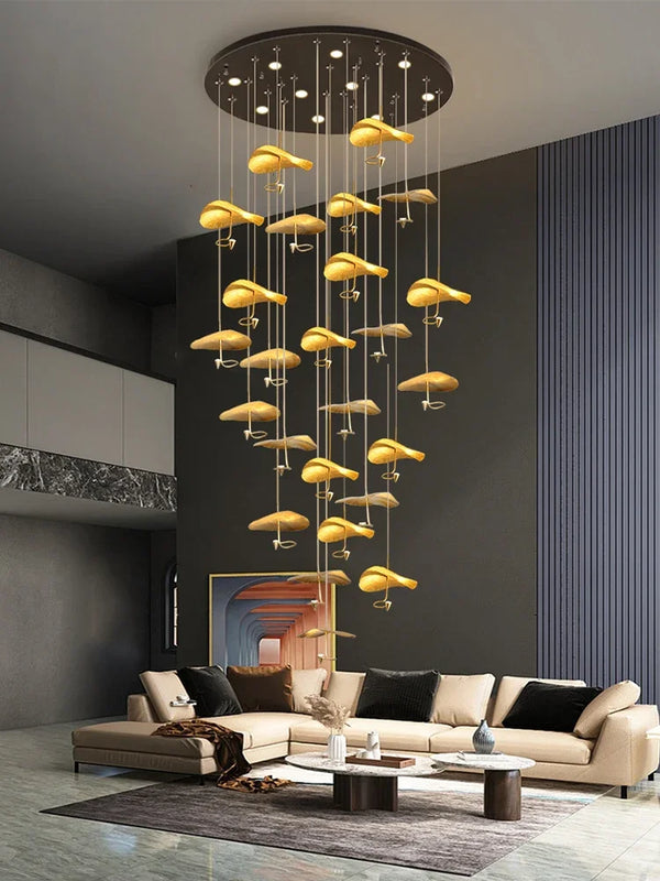 Suspension en cuivre moderne pour duplex – Céloria