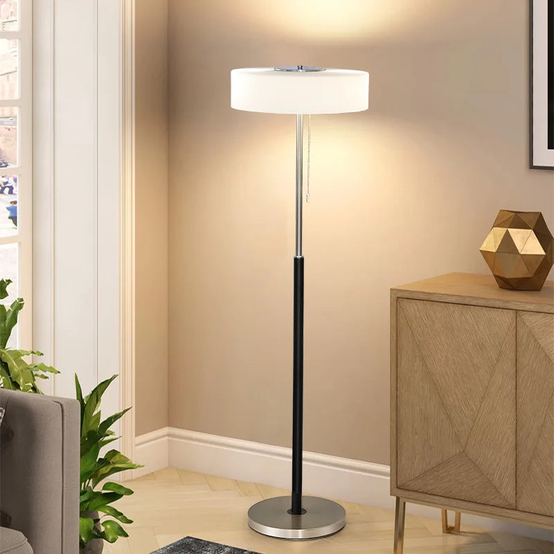 Lampe sur pied en verre et bois pour salon – Armonille