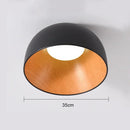 Modern ceiling light in black metal and wood – Maderique