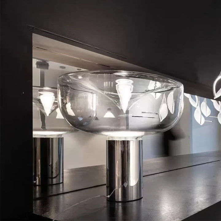 Lampe de table nordique en verre transparent – Aellara