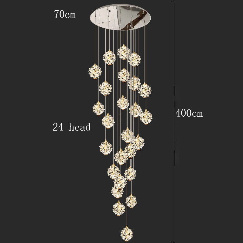 Lustre en cristal moderne pour salon – Crysélite