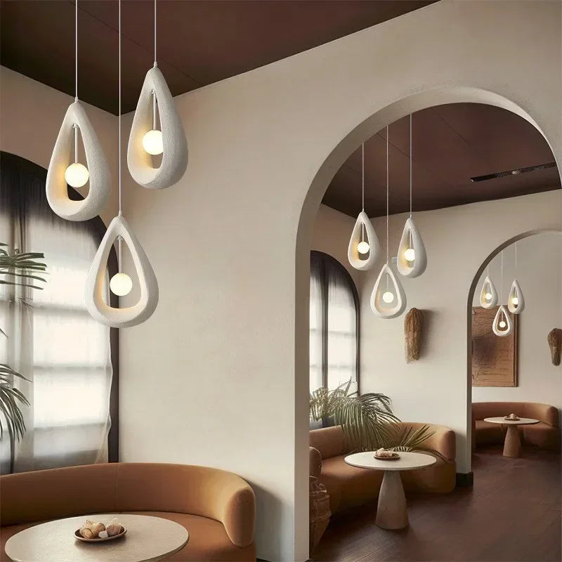Rustgevende Hanglamp Wabi-Sabi Stijl Keiselvorm – Keizenlicht