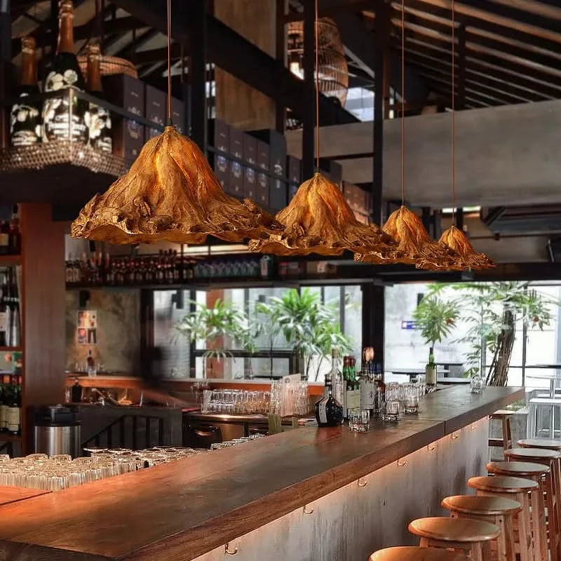 Suspension Volcanique Vintage en Résine Feuilles de Lotus – Rustiqo