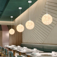 Suspension LED moderne en métal blanc – Moonéclat