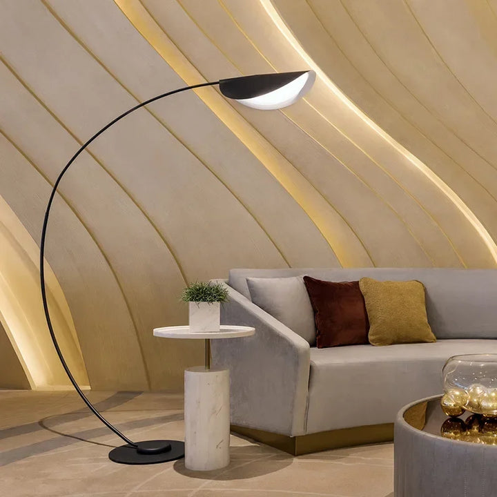 Lampe sur pied design nordique en acier brossé – Oréade