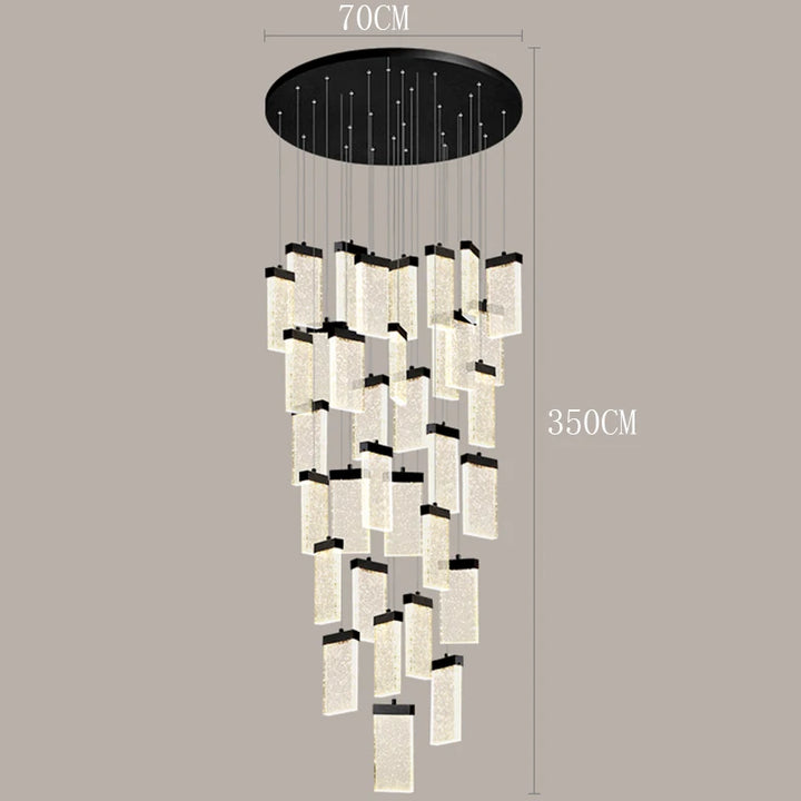 Lustre moderne en cristal pour salon – Cristarion