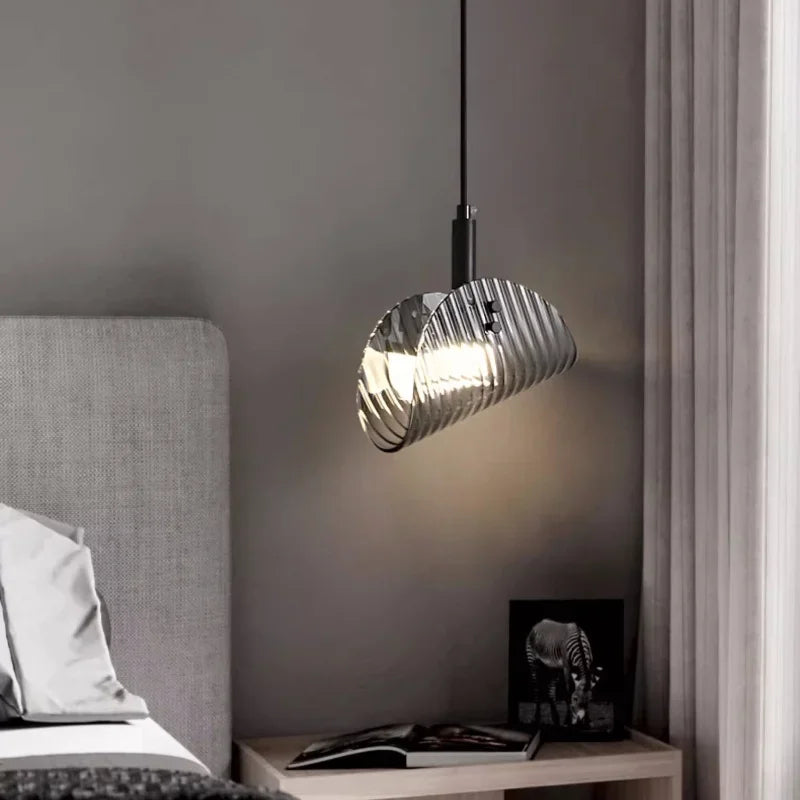 Hanglamp in Grijs Gerookt Glas voor Eetkamer – Orvelia