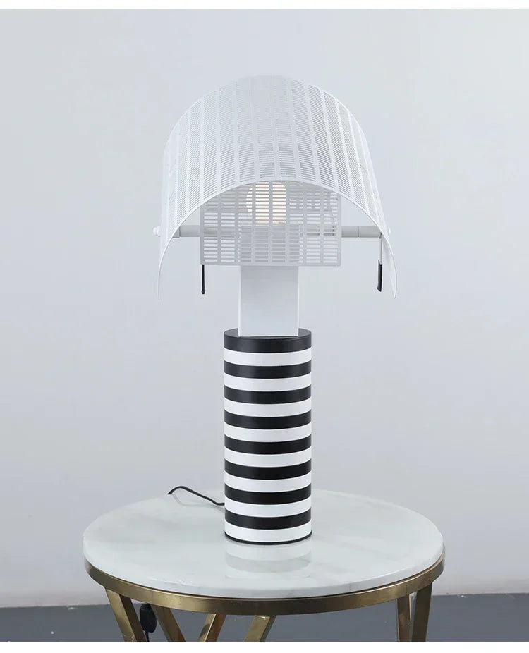 Moderne Hanglamp in Zwart en Wit Metaal voor Woonkamer – Zébrano