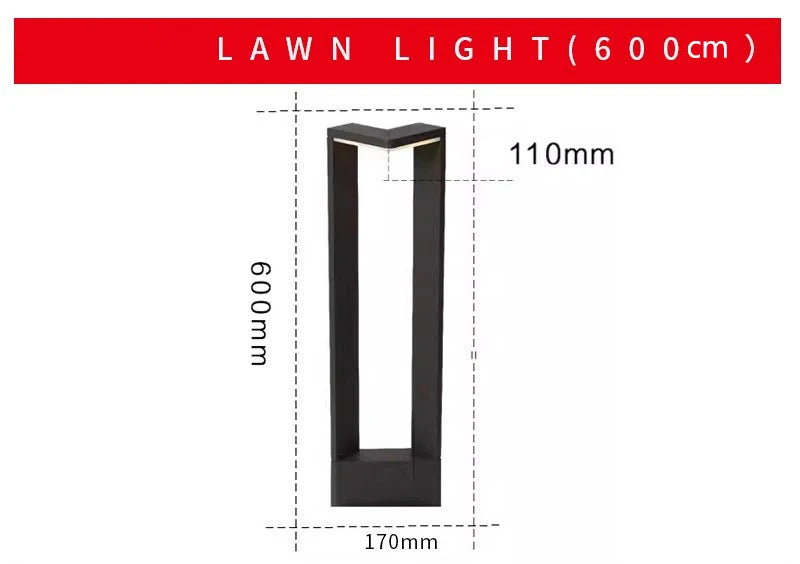 Lampadaire de jardin moderne en aluminium noir – Ataraxia