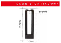 Lampadaire de jardin moderne en aluminium noir – Ataraxia