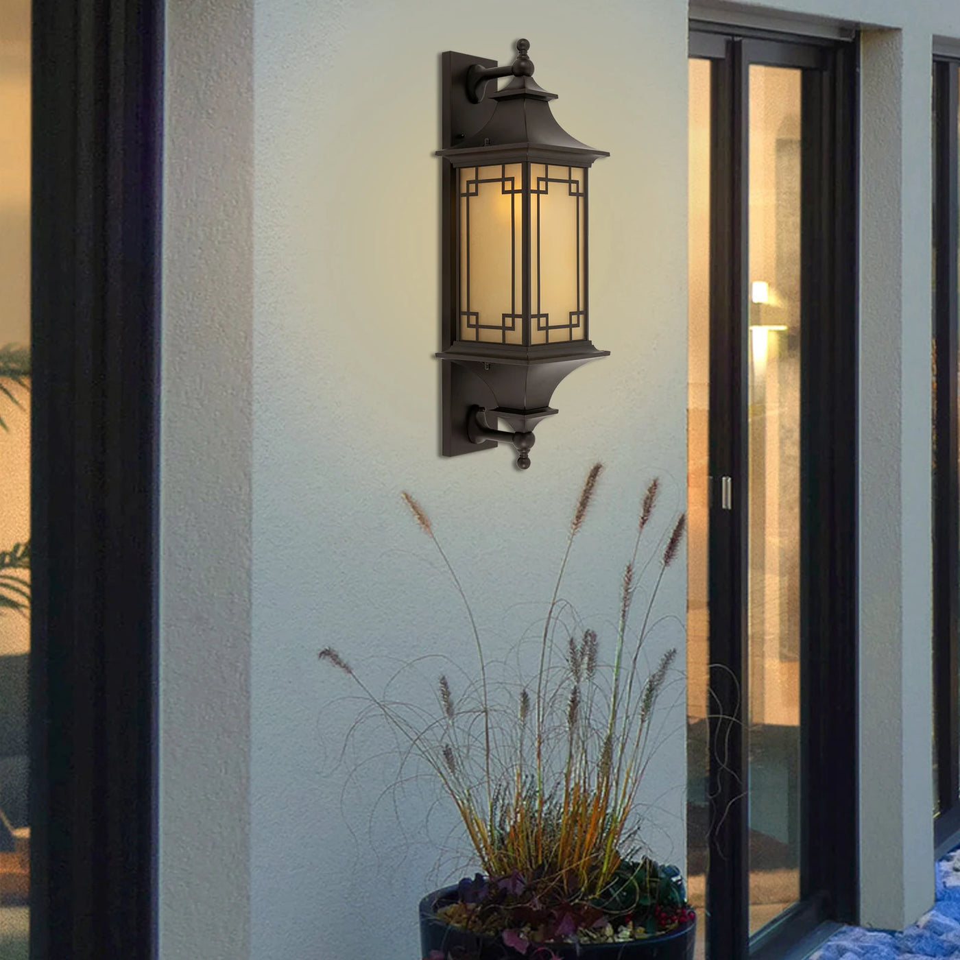 Applique murale extérieure en aluminium et verre – Candelor