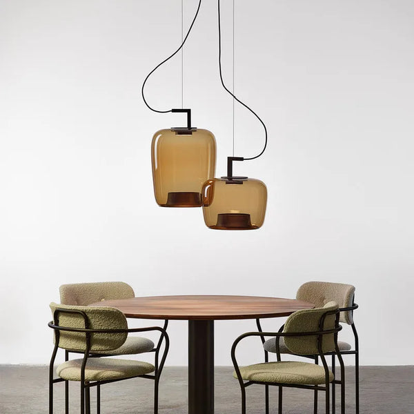 Suspension Verre Pierre Art Déco – Zeldigno