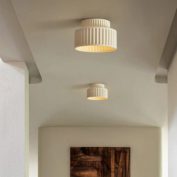Plafonnier Minimaliste Crème pour Chambre – Crealuxa
