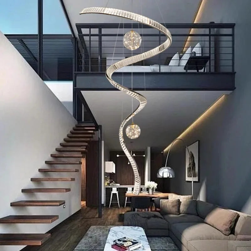 Suspension en cristal moderne pour salons – Crystella