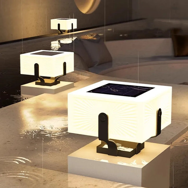 Lampe de Colonne Solaire en Acier Inoxydable pour Jardin – Solastice