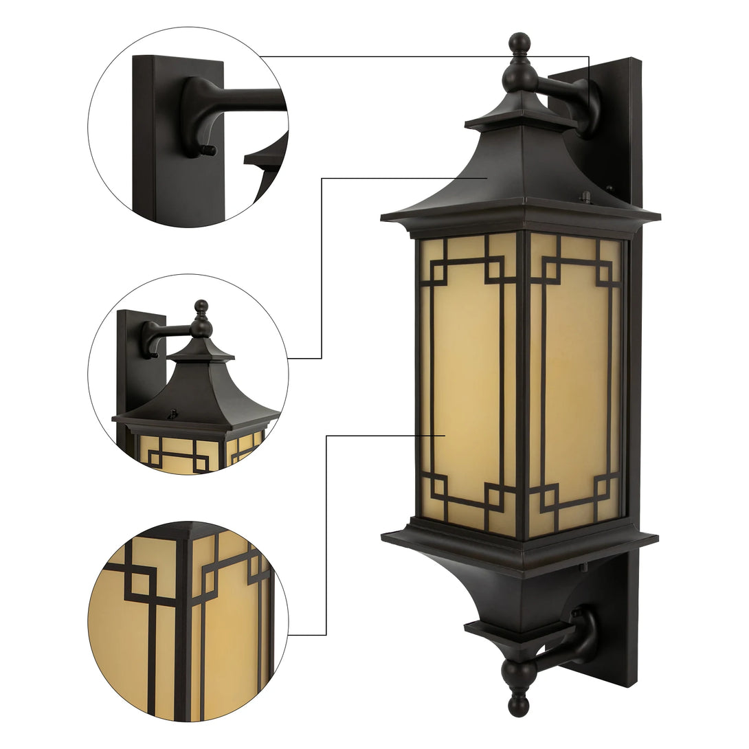 Applique murale extérieure en aluminium et verre – Candelor