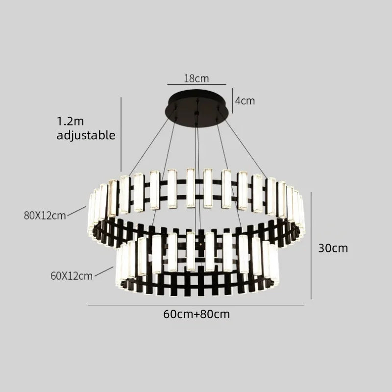 Lustre Circulaire Moderne en Fer pour Salon – Cironde