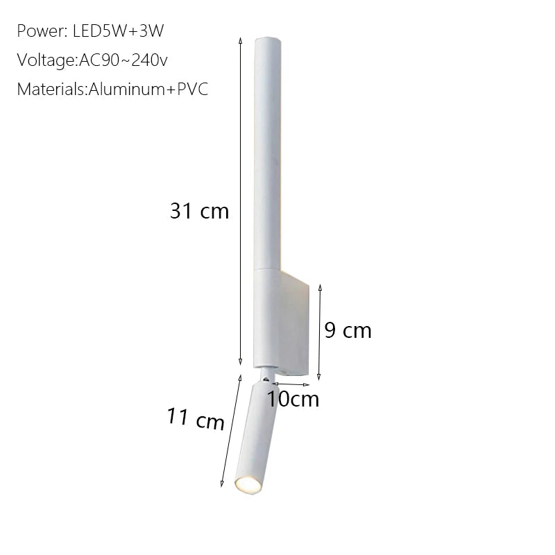 Applique murale LED minimaliste scandinave pour lecture – Norelys
