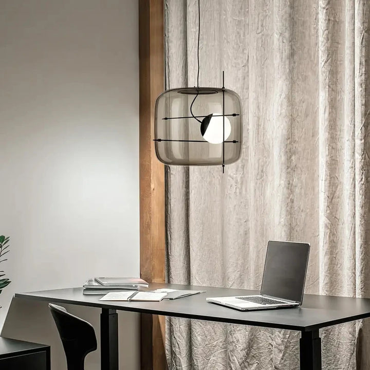 Suspension en verre fumé pour chambre et salon – Silmarise