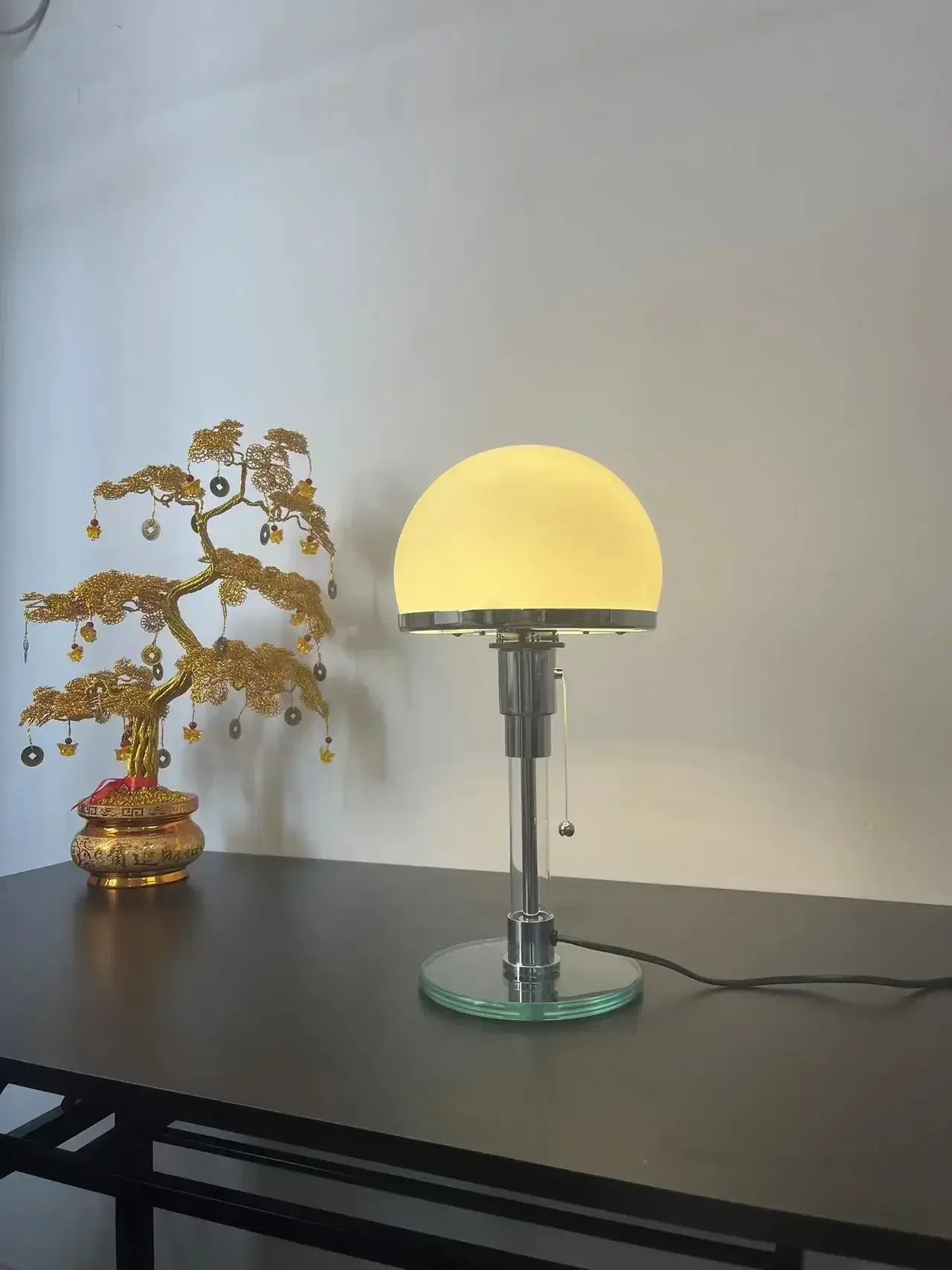Design bureaulamp in Noordse stijl met glas en metaal – Orinox