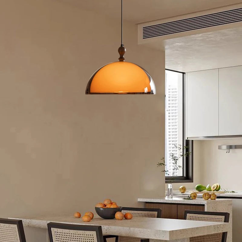 Bruine acryl hanglamp voor eetkamer – Armoniel