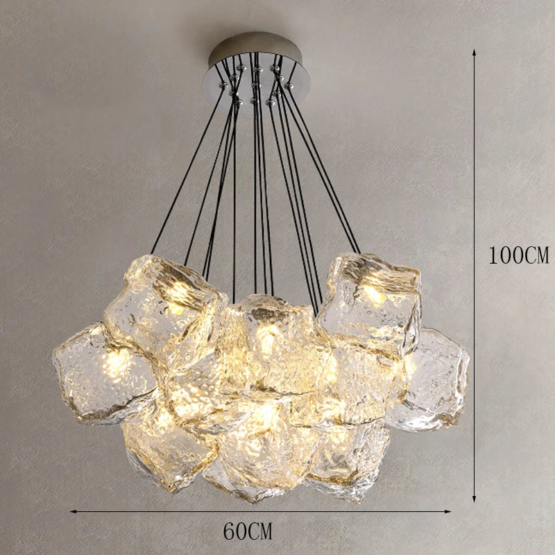 Suspension moderne en verre pour salle à manger – Célestine