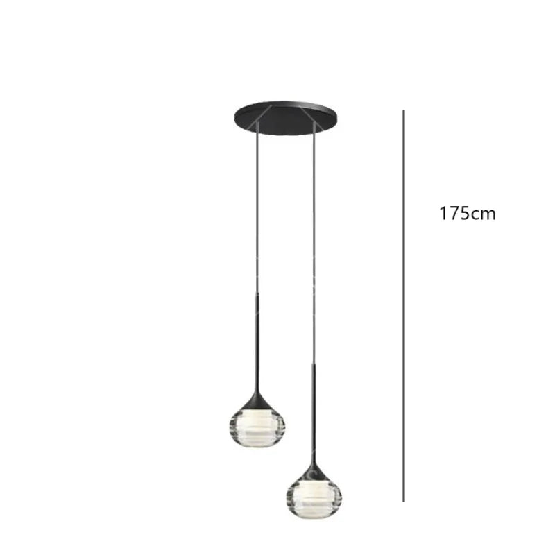 Suspension LED cristal pour chambres et salons – Cristalya