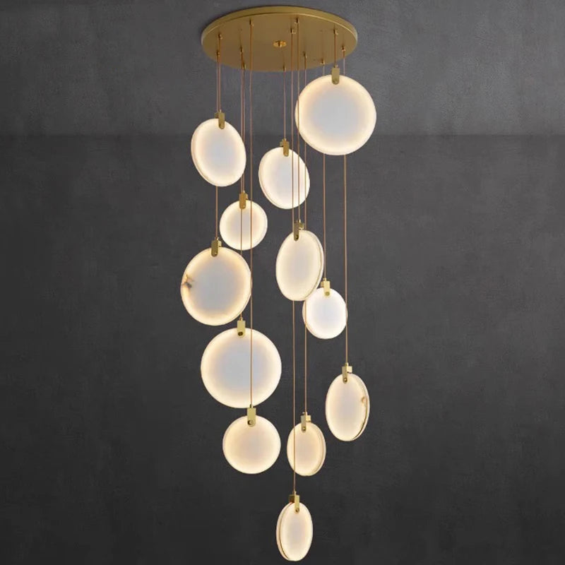 Suspension LED moderne en acrylique pour salon – Thaliona