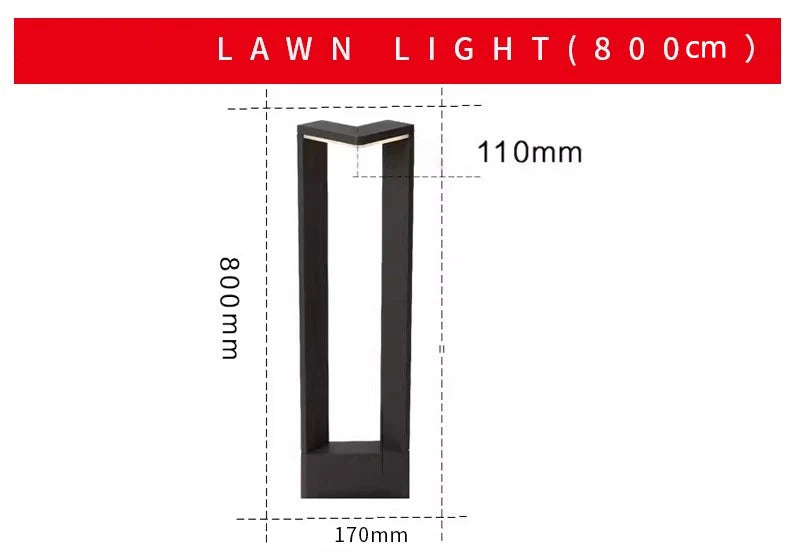 Lampadaire de jardin moderne en aluminium noir – Ataraxia