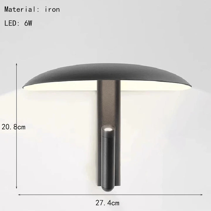 Applique murale rotative en métal noir – Zolanire