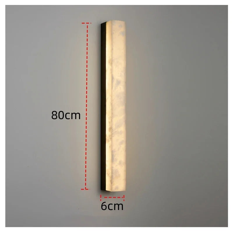 Applique murale en cuivre et marbre pour salon – Candelion