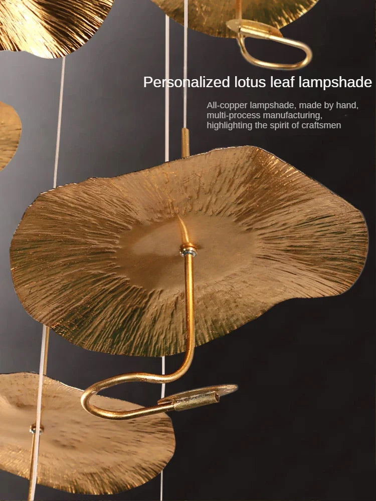 Moderne Koperen Hanglamp voor Duplex – Céloria