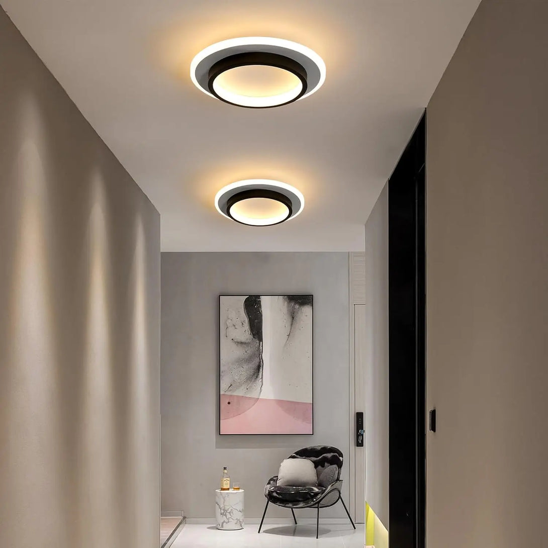 Plafonnier moderne en acrylique noir pour salon – Arionel