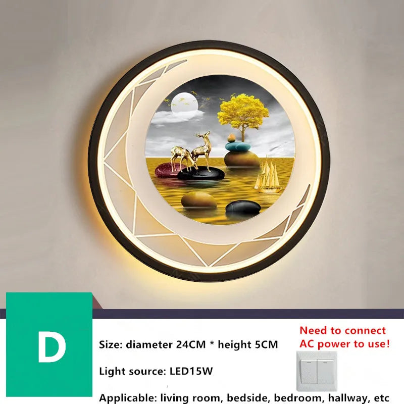 Applique murale en fer style chinois pour chambre – Oriensio