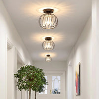 Plafonnier vintage en fer noir pour salle à manger – Mirostella