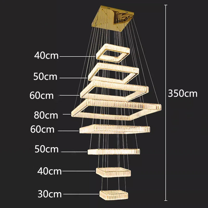 Lustre en cristal moderne pour salon – Cristarve