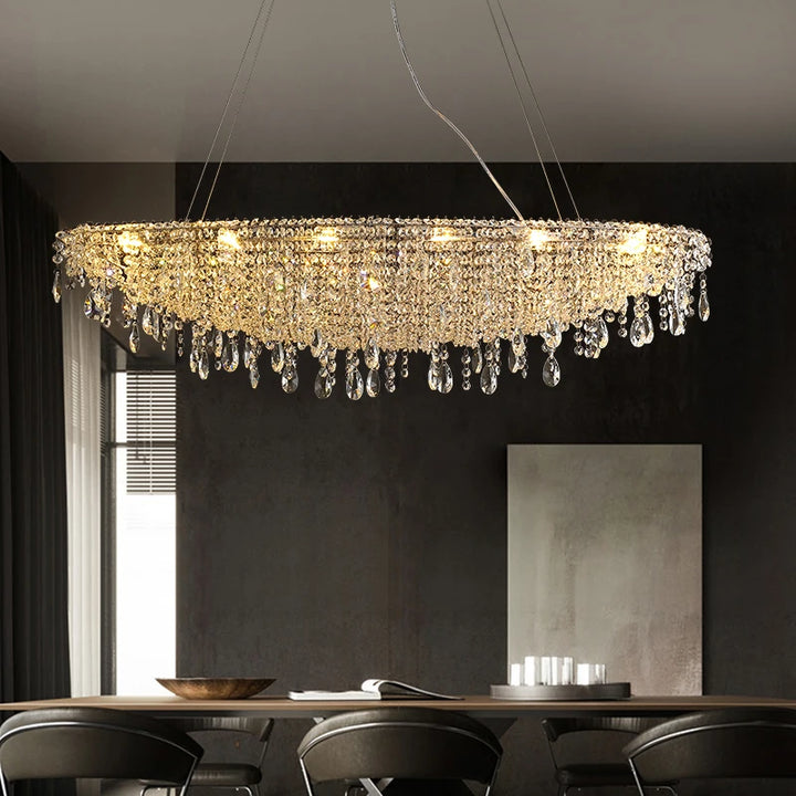 Suspension contemporaine en cristal pour salon – Crystarène