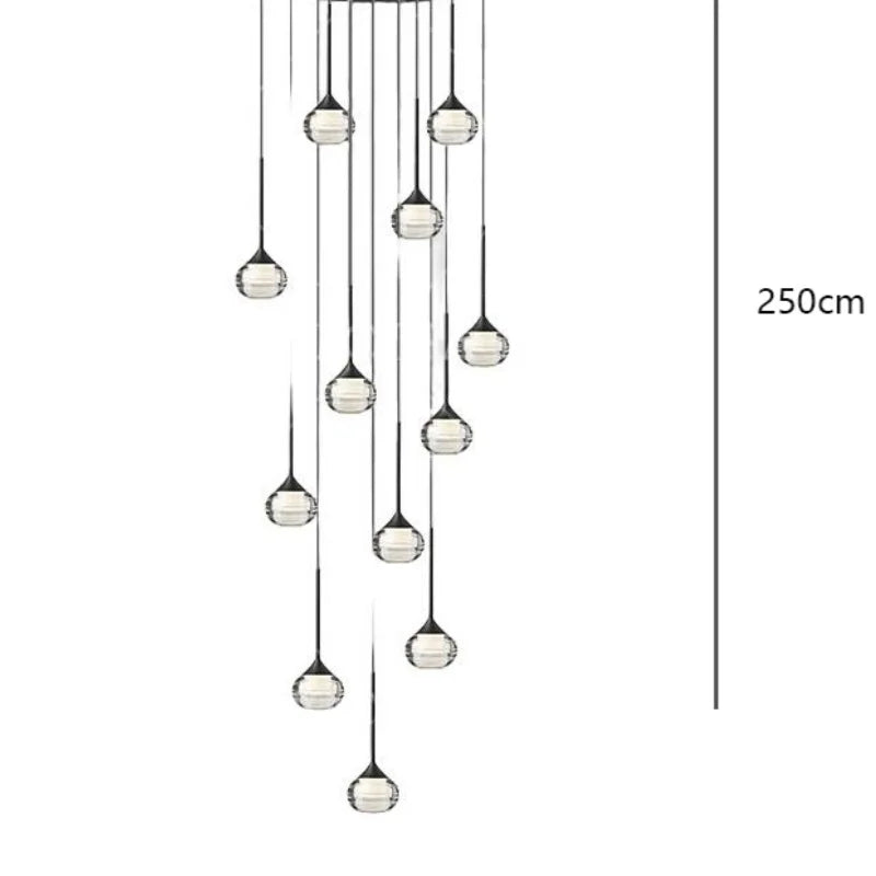 Suspension LED cristal pour chambres et salons – Cristalya