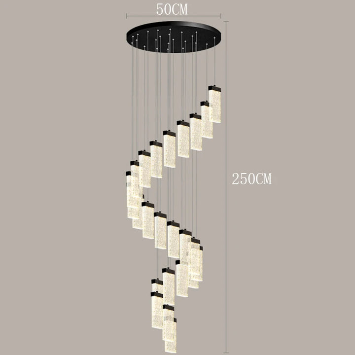 Lustre moderne en cristal pour salon – Cristarion