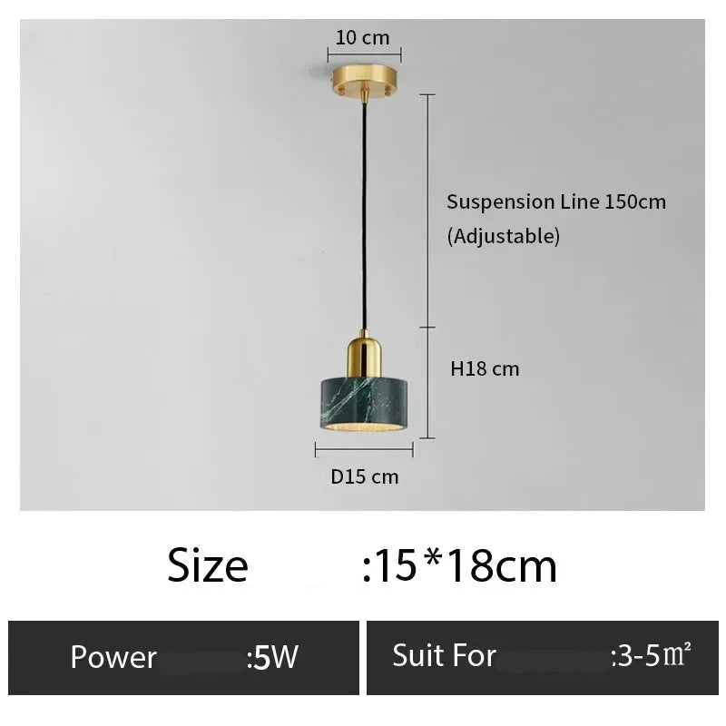Suspension minimaliste en cuivre pour chambre – Arionelle