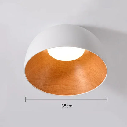 Modern plafondlamp in zwart metaal en hout – Maderique