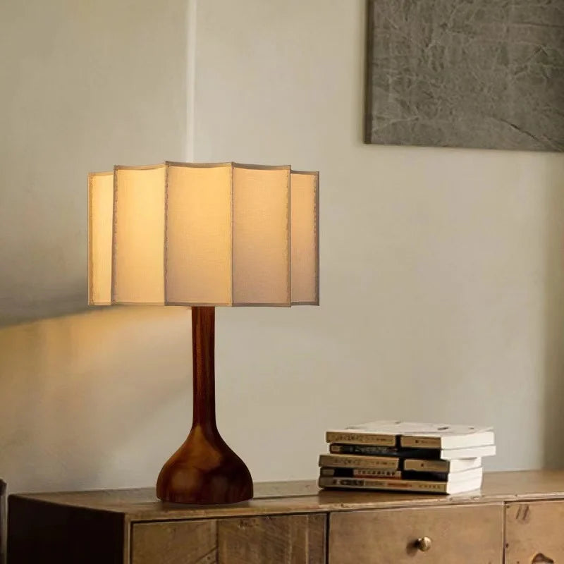 Houten staande lamp in Wabi-Sabi stijl voor woonkamer – Armonique