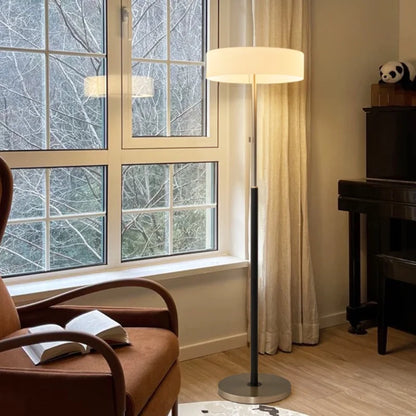 Moderne glas- en houten vloerlamp voor woonkamer – Armonille